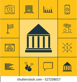 Set Of 12 Universal Editable Icons. Can Be Used For Web, Mobile And App Design. Includes Elements Such As Bars Chart, Call Duration, Education Center And More.