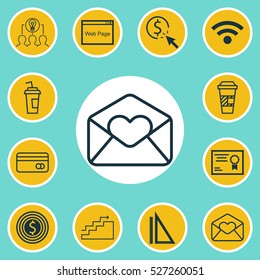 Set Of 12 Universal Editable Icons. Can Be Used For Web, Mobile And App Design. Includes Elements Such As Collaborative Solution, Measurement, Wireless And More.