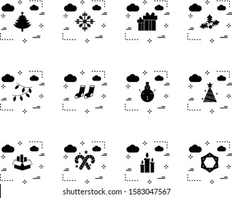 Set Of 12 Universal Icons For Mobile Application and websites
