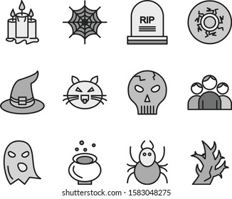 Set Of 12 Universal Icons For Mobile Application and websites
