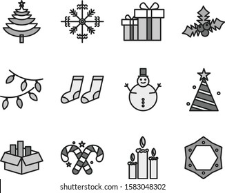 Set Of 12 Universal Icons For Mobile Application and websites
