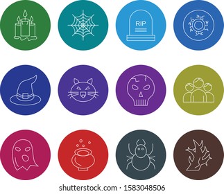 Set Of 12 Universal Icons For Mobile Application and websites
