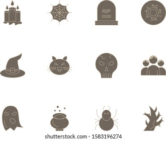 Set Of 12 Universal Icons For Mobile Application and websites
