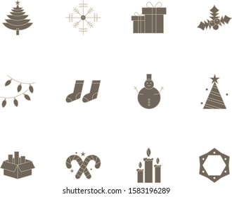 Set Of 12 Universal Icons For Mobile Application and websites
