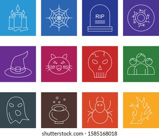 Set Of 12 Universal Icons For Mobile Application and websites
