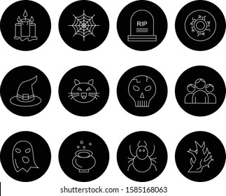 Set Of 12 Universal Icons For Mobile Application and websites
