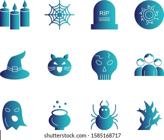 Set Of 12 Universal Icons For Mobile Application and websites
