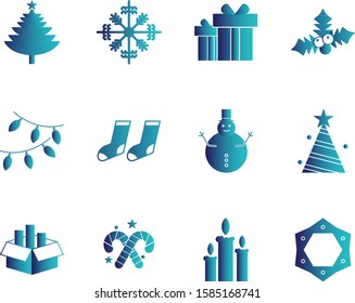 Set Of 12 Universal Icons For Mobile Application and websites
