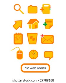 set of 12 vector web icons