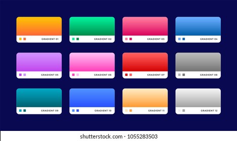 set 12 web gradients set