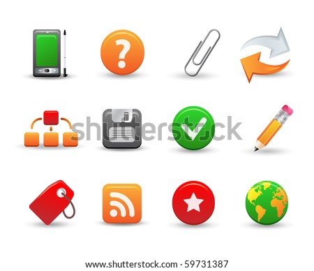 Set of 12 web icons