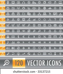 Set of 120 vector web icons