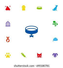 Set Of 13 Animals Icons Set.Collection Of Head, Cat, Dish And Other Elements.