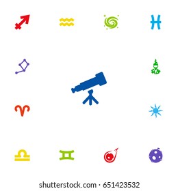 Set Of 13 Astronomy Icons Set.Collection Of Archer, Space, Ram And Other Elements.