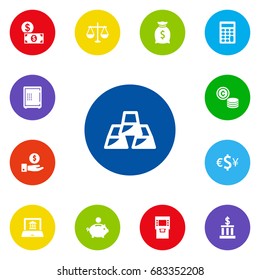 Set Of 13 Budget Icons Set.Collection Of Money, Building, Sack And Other Elements.