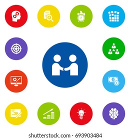 Set Of 13 Business Icons Set.Collection Of Money Growth, Document Checking, Repair Service And Other Elements.