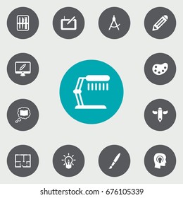 Set Of 13 Constructive Icons Set.Collection Of Case, Concept, Wings And Other Elements.