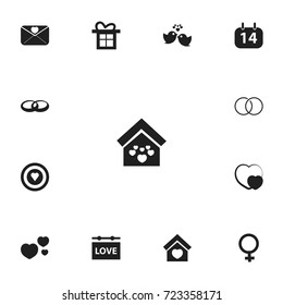 Set Of 13 Editable Amour Icons. Includes Symbols Such As Engagement, Building, Dartboard And More. Can Be Used For Web, Mobile, UI And Infographic Design.