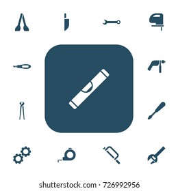 Set Of 13 Editable Equipment Icons. Includes Symbols Such As Band, Cuisine Utensil, Cogwheel. Can Be Used For Web, Mobile, UI And Infographic Design.