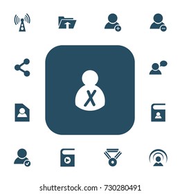 Set Of 13 Editable Internet Icons. Includes Symbols Such As Medal, Approve User, Publish And More. Can Be Used For Web, Mobile, UI And Infographic Design.