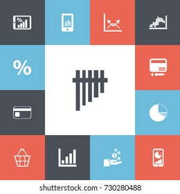 Set Of 13 Editable Logical Icons. Includes Symbols Such As Profit, Decrease, Schema And More. Can Be Used For Web, Mobile, UI And Infographic Design.