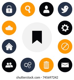 Set Of 13 Editable Network Icons. Includes Symbols Such As Deny, Group, Dove And More. Can Be Used For Web, Mobile, UI And Infographic Design.
