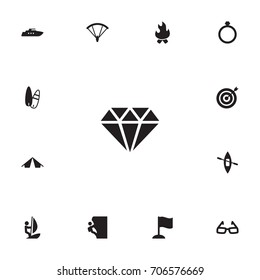 Set Of 13 Hobby Icons Set.Collection Of Ship, Education, Bonfire And Other Elements.