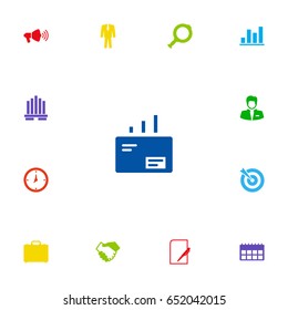 Set Of 13  Icons Set.Collection Of Speaker, Data, Building And Other Elements.