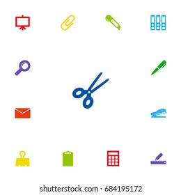 Set Of 13 Instruments Icons Set.Collection Of Information, Calculate, Ink And Other Elements.