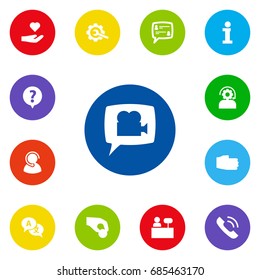 Set Of 13 Maintenance Icons Set.Collection Of Care; , Help , Hand Elements.