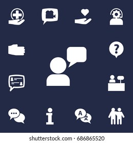 Set Of 13 Maintenance Icons Set.Collection Of Technical, Support, Friendship And Other Elements.
