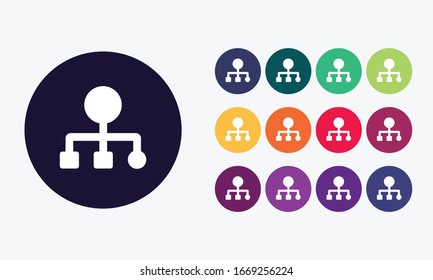Set of 13 site map vector icon. Vector illustration. 