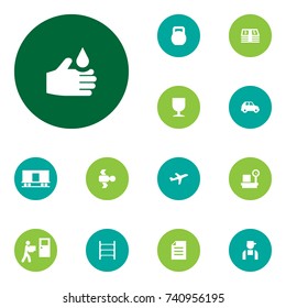 Set Of 13 Systematization Icons Set.Collection Of Ladder, Money, Document And Other Elements.
