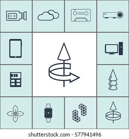 Set of 13 top icons. Flat Vector illustration. Can be used for mobile and web design