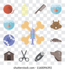 Set Of 13 transparent editable icons such as Treats, Dog, Razor, Scissors, Kennel, Mouse, Tennis, Hamster, Aquarium, web ui icon pack, transparency set