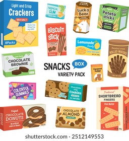 Conjunto de 14 Snacks caja paquete de variedad