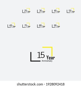 Wählen Sie einen 15-Jährigen-Logotyp mit handgeschriebener goldener Farbe für Feierlichkeiten, Hochzeiten, Grußkarten und Einladung