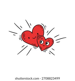 Un conjunto de 15 iconos vectoriales de San Valentín con diseños de corazón en rojo, blanco y negro. Perfecto para tarjetas de felicitación, redes sociales, pegatinas, Diseño web y decoraciones o artesanías de San Valentín