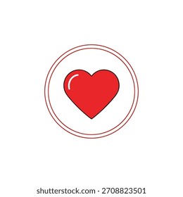 Un conjunto de 15 iconos vectoriales de San Valentín con diseños de corazón en rojo, blanco y negro. Perfecto para tarjetas de felicitación, redes sociales, pegatinas, Diseño web y decoraciones o artesanías de San Valentín