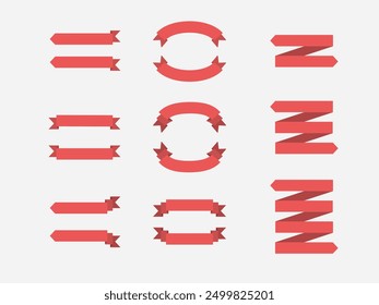 A set of 15 ribbons for infographics and graphic design