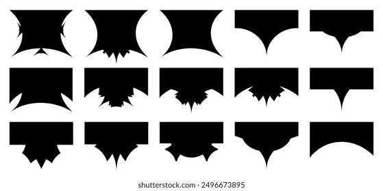 set of 15 separators, shapes for websites and mobile apps