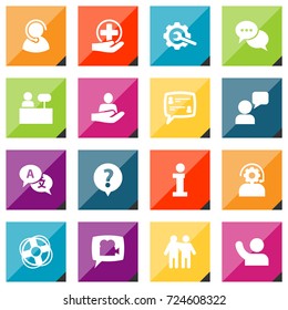 Set Of 16 Backing Icons Set.Collection Of Safe Ring, First-Aid, Technical And Other Elements.