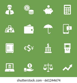 Set Of 16 Budget Icons Set.Collection Of Ingot, Cash, Balance And Other Elements.