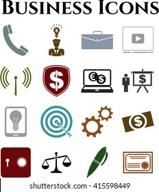 Set of 16 business icons. Quality Icons.