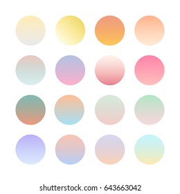 Set 16 circle and gradient in modern colour pallet  Easy to use for background  greeting card  flyer  invitation  poster  brochure  banner calendar