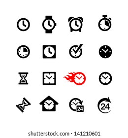 Set 16 clock icons