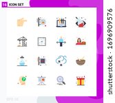 Set of 16 Commercial Flat Colors pack for architecture; research; design; graphical analysis; pencil Editable Pack of Creative Vector Design Elements