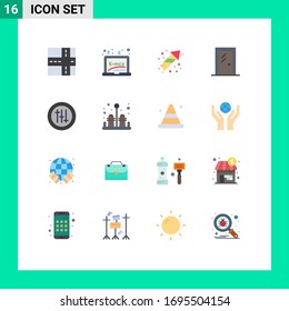 Paquete de 16 colores planos comerciales para la pimienta; preferencias; vacaciones; opciones; paquete editable para interiores con elementos de diseño de vectores creativos