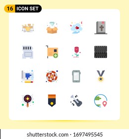 Set of 16 Commercial Flat Colors pack for card; note; jewelry; book; heart Editable Pack of Creative Vector Design Elements
