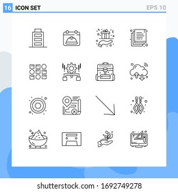 Paket mit 16 kommerziellen Rahmenplänen für die Datenverarbeitung; Pattren; Geschenk; Duplikat; Design-Elemente für bearbeitbare Vektorillustrationen kopieren
